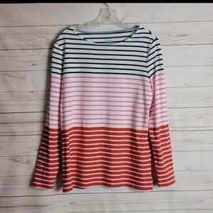 Boden striped Long Sleeve Tunic T-shirt Crew Neck